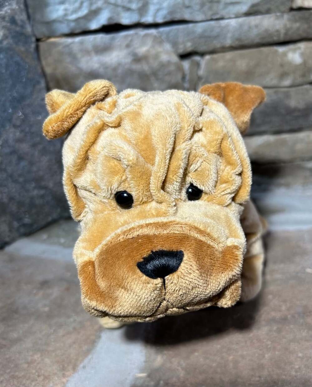 Webkinz Shar Pei HM416 No Code Retired Plush Stuffed Animal GANZ Wrinkle Dog